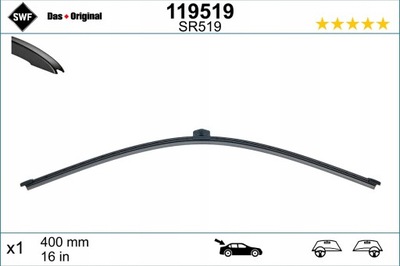 LIMPIAPARABRISAS PARTE TRASERA 400MM AUDI A4 B8 A6 C7 Q3 8U MERCEDES CLASE V W447  