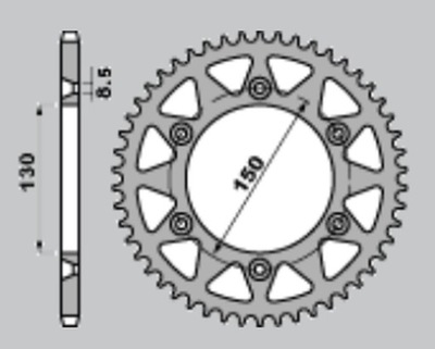 GROSSKOPF PINION GEAR REAR ALUMINIUM 270 51  