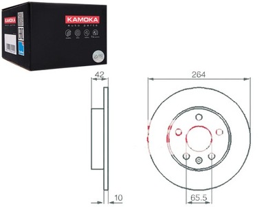 DISCS BRAKE 2 PCS. OPEL ASTRA G 98- REAR KAMOKA - milautoparts-fr.ukrlive.com