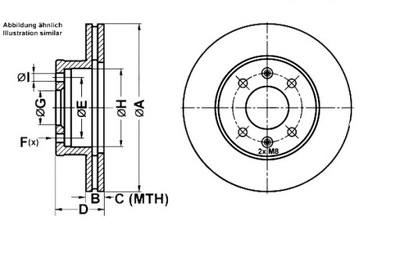 Ate тормозные диски тормозные 2szt. hyundai accent ii 1.3-1 фото №1