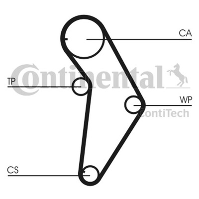 DIRŽELIS SKIRSTYMO SISTEMOS FIAT 1,1 CC/PANDA/PUNTO 104Z CT973 