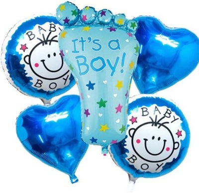 It's a Boy Zestaw Balonów - Baby Shower Dekoracja Chłopiec Baby Boy Balon S