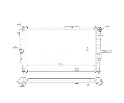 Радіатор wody opel calibra c89 89- 1300092 фото №1
