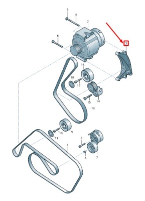 Audi a4 avant b8 генератор кронштейн 06e903143d фото №1