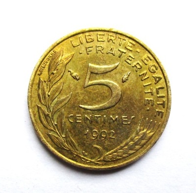 5 Centymów 1992 r. Francja