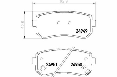 КОЛОДКИ ГАЛЬМІВНІ HYUNDAI ЗАД I20 IX20 08- Z ESP TE