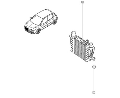Радіатор повітря renault clio iii,modus фото №1