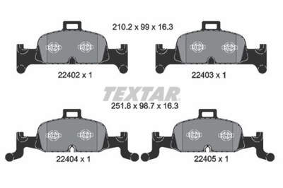 TEXTAR 2240201 ZAPATAS DE FRENADO  