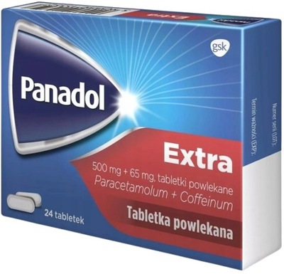 Panadol Extra lek przeciwbólowy 24 tabletki