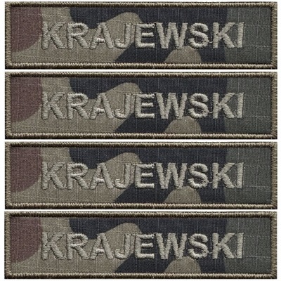 Naszywka nazwisko na mundur Name Patch 4 sztuki (OLIWKA)