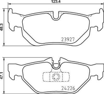 BREMBO P 06 105 SET PADS HAMULCOWYCH, BRAKES TARCZOWE  