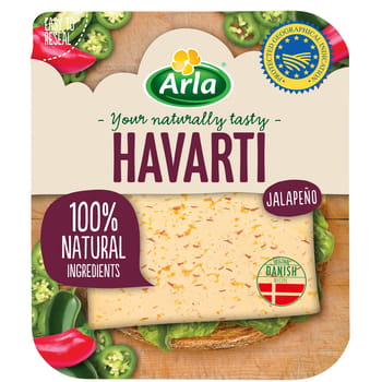 Ser Havarti Jalapeno plastry Arla 150g