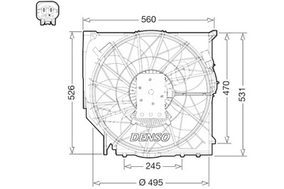 DENSO VENTILADOR DEL RADIADOR CON CUERPO BMW 1 E81 1 E82 1 E87 1 E88 3  