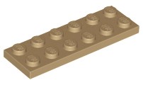 LEGO 3795 Płytka 2x6 piaskowy ciemny dark tan