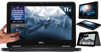 Laptop Dell wodoodporny dotykowy Latitude 2w1 Laptop 2in1 SSD 11,6 " Intel Celeron N 4 GB / 32 GB czarny