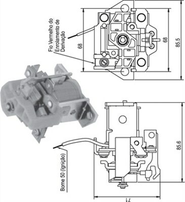 JUNGIKLIS ELEKTROMAGNETYCZNY, STARTERIS MAGNETI MARELLI 940113050336 