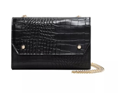 TOREBKA NA ŁAŃCUSZKU DAMSKA CZARNA KLASYCZNA 1PJS