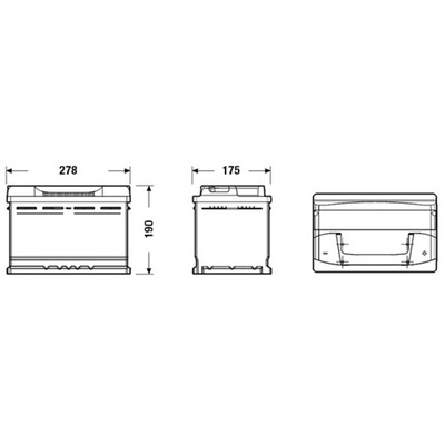 BATERÍA EXIDE EXCELL 74AH 680A P+  