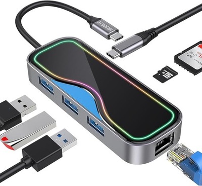 USB C Hub HRSDEIE 7 in 1 USB C