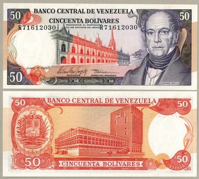 Wenezuela 50 Bolivares 1995 P-65d UNC