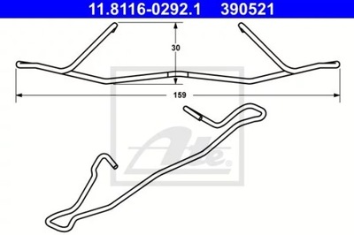 ATE11.8116-0292.1 КОМПЛЕКТ MONT.KLOCKOW HAM.OPEL FIAT