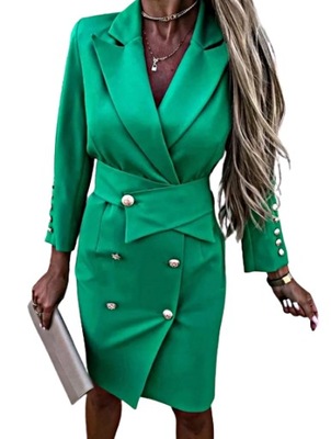 MD zielona żakietowa sukienka marynarka żakiet XL