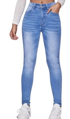 SHEIN SPODNIE JEANSOWE NIEBIESKIE RURKI 40/42 V3E