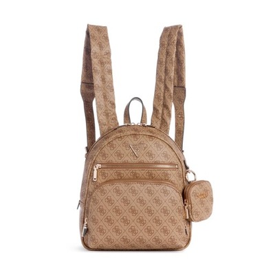 GUESS Power Play Tech Backpack Latte Logo, Latte Logo, One size