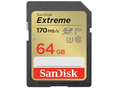 Karta pamięci SANDISK Extreme SDXC 64GB 170/80MB/s