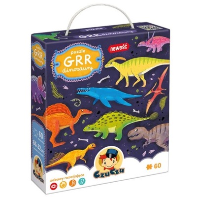 CZUCZU Puzzle dla dzieci Grr Dinozaury 4+ 60 el.
