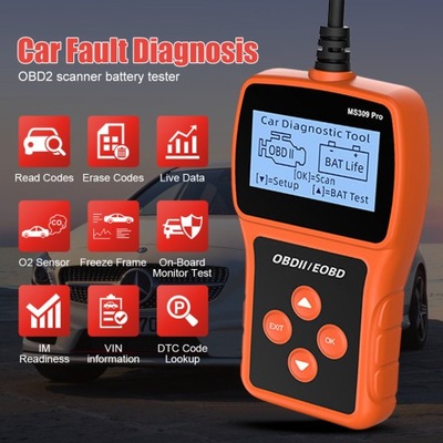 MS309PRO skaner OBD2 narzędzie diagnostyczne Teste