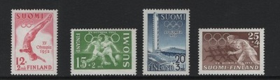 Finlandia 1951 Znaczki 399-402 ** sport igrzyska olimpijskie Olimpiada