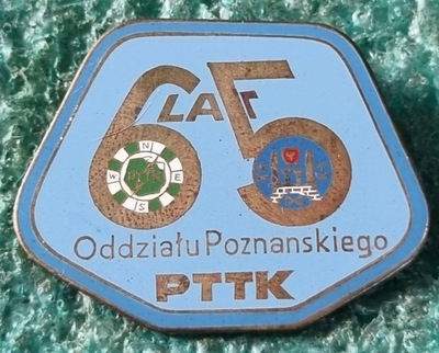 ODZNAKA 65 LAT PTTK POZNAŃ 1913-1978