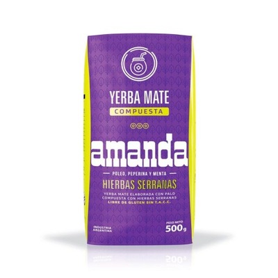 Yerba Mate Amanda Hierbas Serranas 500g 0,5kg