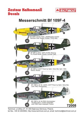 72008 Messerschmitt Bf 109F-4 1942