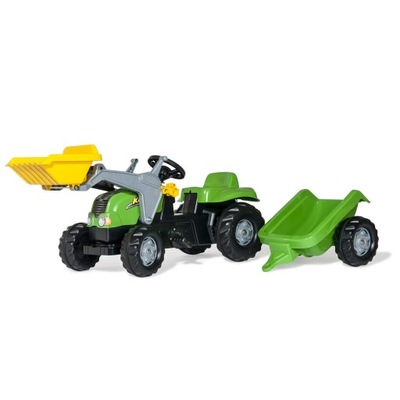 ROLLY TOYS TRAKTOR NA PEDAŁY z ŁYŻKĄ i PRZYCZEPĄ