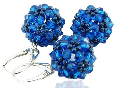 ARSYLION komplet z kryształkami capri blue