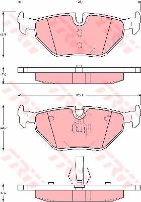 ZAPATAS DE FRENADO PARTE TRASERA BMW SERIA-3, ROVER 75, SAAB 9-5  