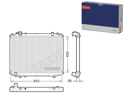 RADUADOR DEL MOTOR DE AGUA MAZDA BT-50 2.5D 08.06-12.15 DENSO  