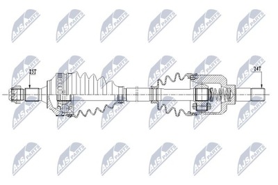 SEMI-EJE DE ACCIONAMIENTO CITROEN BERLINGO 96-05, PEUGEOT PAR  