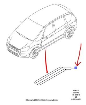 MOLDURAS PARA UMBRALES FORD S-MAX MK1 GALAXY MK3  