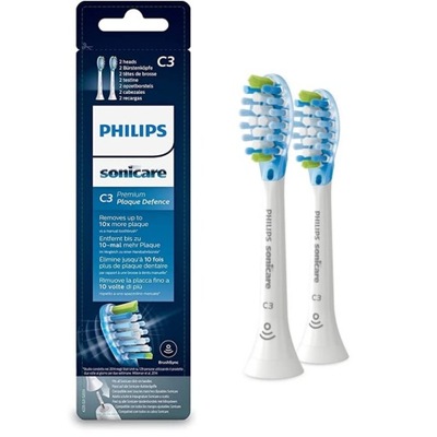 PHILIPS SONICARE C3 PREMIUM PLAQUE DEFENCE HX9042/17 KOŃCÓWKI BIAŁE 2szt