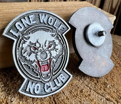 Lone Wolf No Club Znaczek Blacha Wpinka