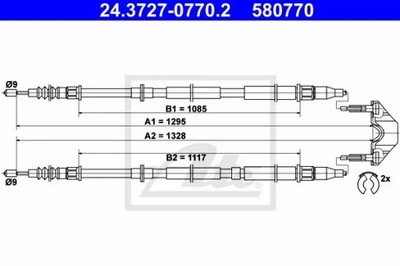 24.3727-0770.2/ATE CABLE HAM.L/P BEBNY  