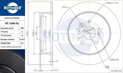 ROTINGER RT 1596-GL HAM.TARCZA /T/RAV4 00-