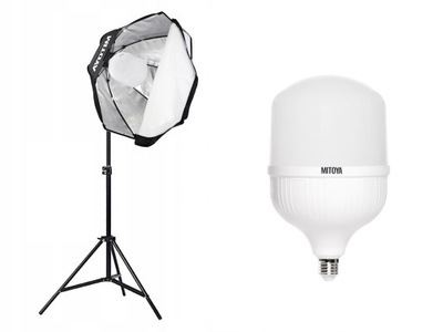 Zestaw Mitoya 1x Softbox 90cm Żarówka Statyw