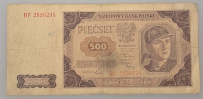 500 Złotych 1948 Seria BP (51-52)