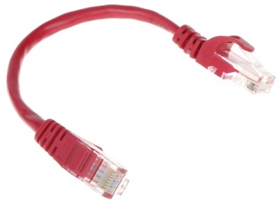 Patechcord RJ45/0.2-RED kat.5e czerwony 0,2m