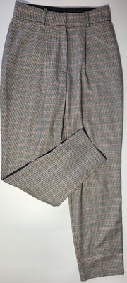Eleganckie spodnie w kratkę r 36 z512
