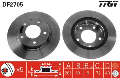 DISCO DE FRENADO DF2705  